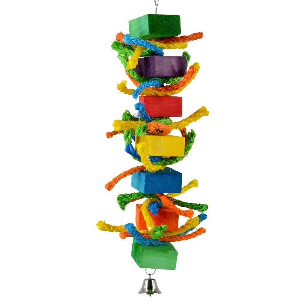 Colorful toy for pet birds